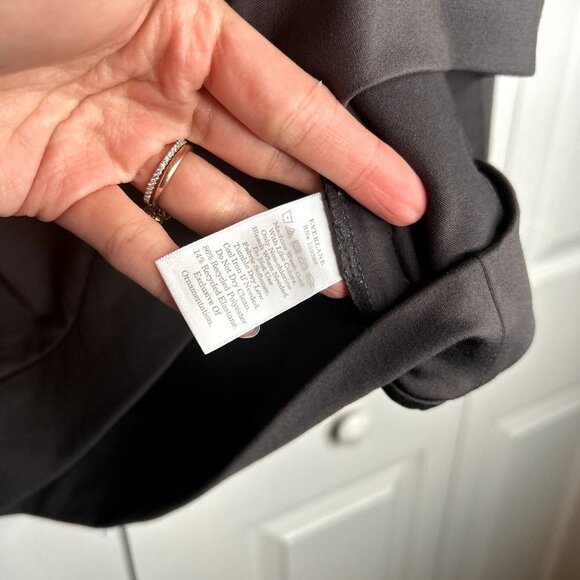 Everlane The ReNew Air Charcoal Black Long Sleeve Hoodie Men's Size Medium M - Picture 7 of 10